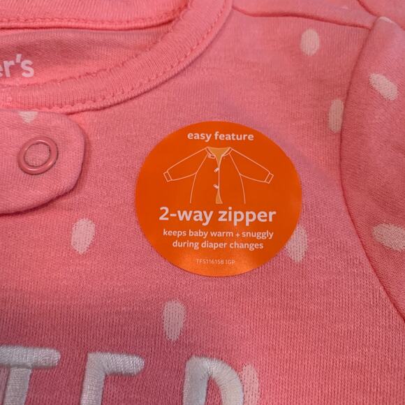 Baby Girl Footies Size 6M 3 pcs Little Sister New-Carter’s - Picture 4 of 6